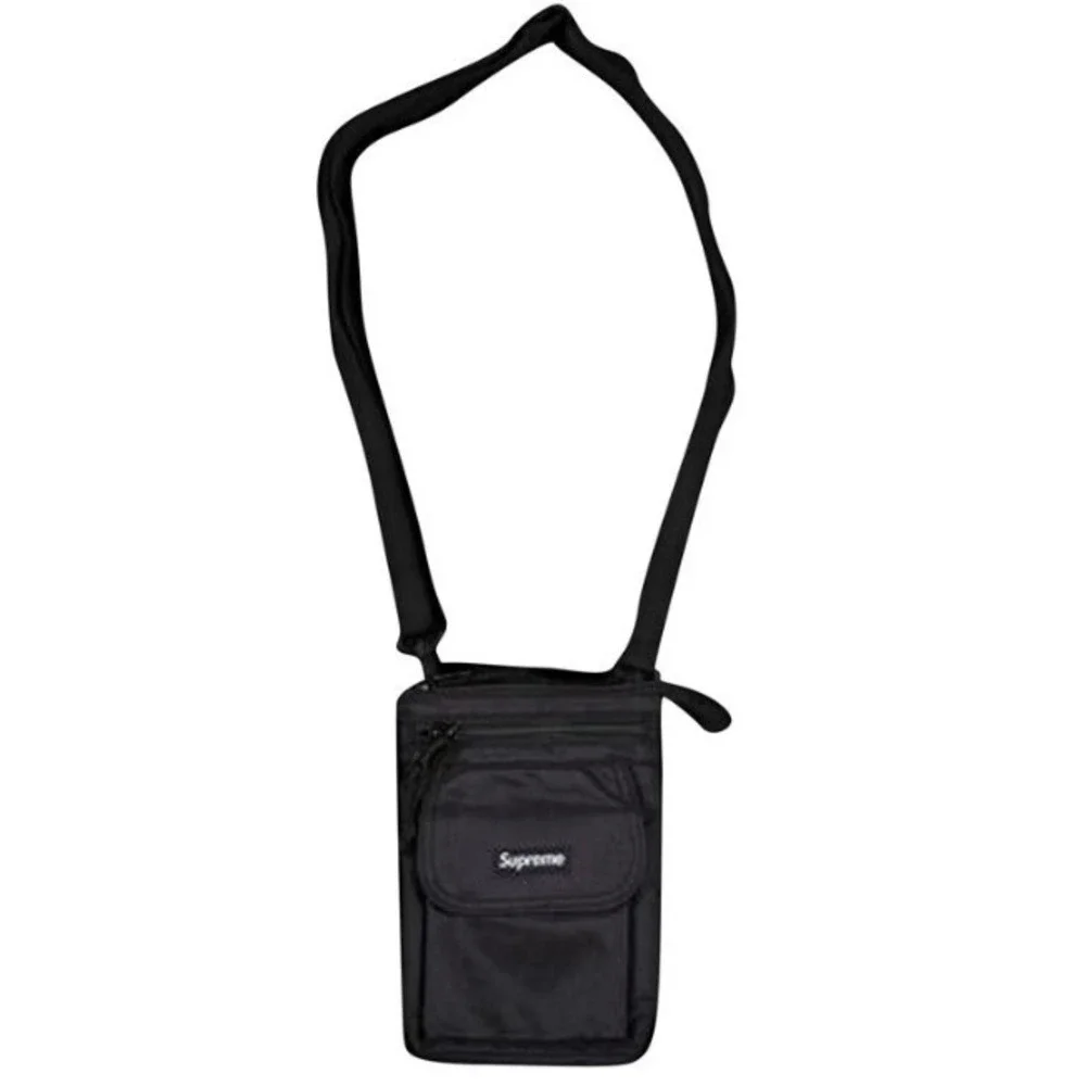Supreme Black Nylon Crossbody Pouch Bag Small‎ Shoulder Travel Messenger